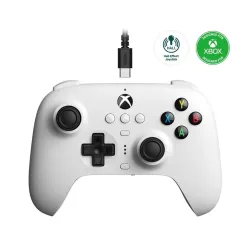 Pad 8BitDo Ultimate Wired Hall Effect do PC, Xbox Series X/S, Xbox One Przewodowy Biały