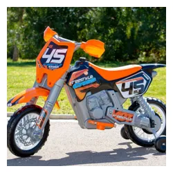 Feber Motocykl Cross Pomarańczowy Na Akumulator 6V Dla Dzieci