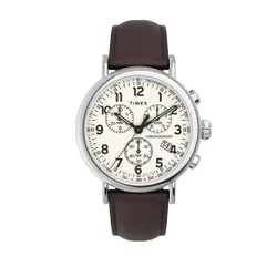 Timex Standart Kronograf Saat TW2V27600 Kahverengi