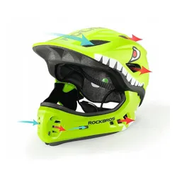 Kask rowerowy dziecięcy fullface szczękowy 2w1 odpinana szczęka rozmiar S