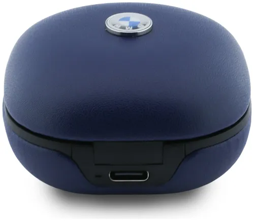 Słuchawki dokanałowe BMW Leather Metal Logo ANC Granatowy