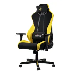 Fotel Nitro Concepts S300 Astral Yellow Gamingowy do 135kg Tkanina Czarno-żółty