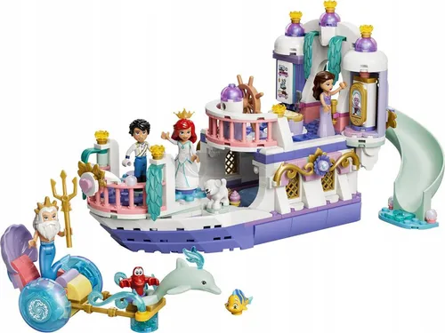 LEGO Disney 43299 Królewska łódź weselna Arielki, zestaw klocków 6+