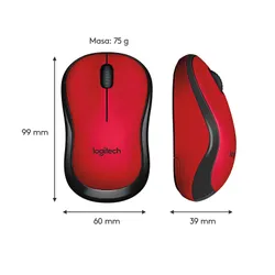 Myszka Logitech M220 Silent Czerwony