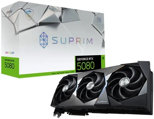 Karta graficzna MSI GeForce RTX 5080 Suprim SOC 16GB DLSS 4