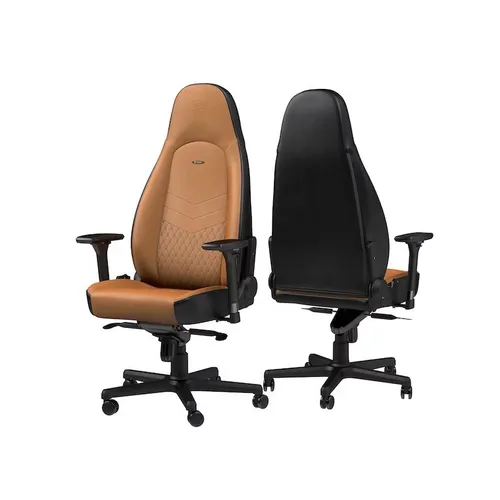 Fotel Noblechairs ICON Gamingowy do 150kg Skóra naturalna Brązowo-czarny