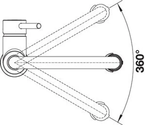 Bateria BLANCO Catris-S Flexo 525793 Czarny mat
