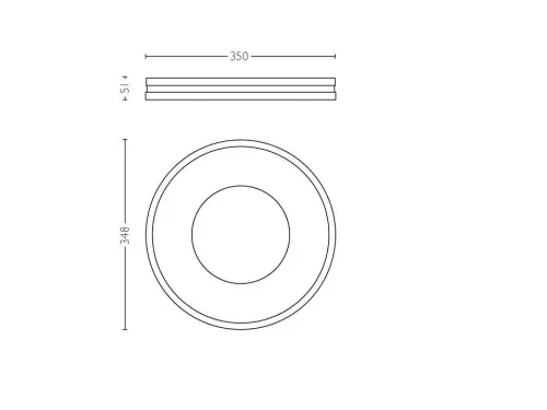 Lampa sufitowa Philips Hue White Ambiance Being 929003055001 Biały