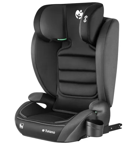 Fotelik samochodowy TULANO Joy 25 I-Size 100-150 cm (15-36 kg) Czarny-szary