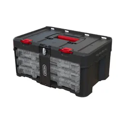 Skrzynka narzędziowa z 3 organizerami KETER Stack'N'Roll