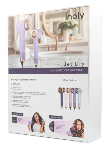 Suszarka INOLY Jet Dry Light Purple 1800W