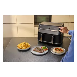 Air Fryer Frytkownica beztłuszczowa BRAUN TwinCook 5 TD5073 10l z podwójnym koszem i okienkiem do obserwacji postępów gotowania