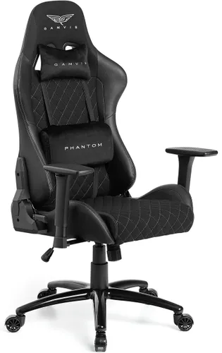 Fotel GAMVIS Phantom Large Czarny (białe elementy)