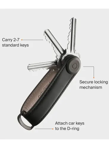 Skórzane etui na klucze Orbitkey Key Organiser Leather - sand