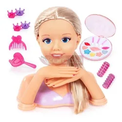 Głowa do stylizacji z kosmetykami