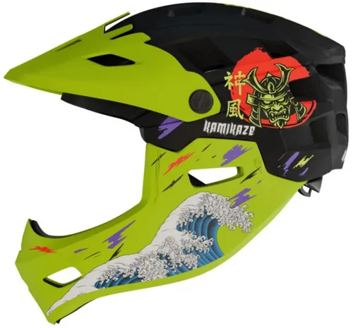 Kask KAMIKAZE Ronin Zielony Full Face (rozmiar M)