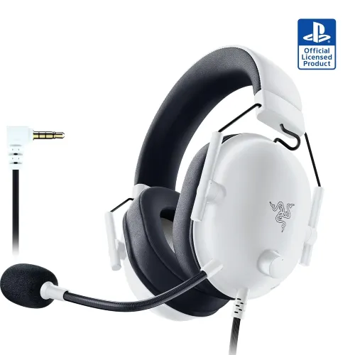 Słuchawki przewodowe z mikrofonem Razer BlackShark V2 X PlayStation Nauszne Biały