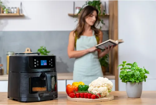 Air Fryer Frytkownica beztłuszczowa AI GÖTZE & JENSEN AF850T by Setti+ WiFi rozpoznawanie potraw i gotowanie na parze