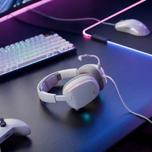 Słuchawki GLORIOUS GHS Eternal RGB GLO-A-2PC-WHT Nauszne