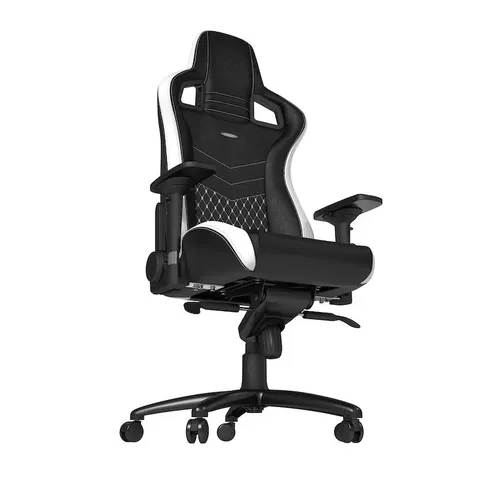 Fotel Noblechairs EPIC Gamingowy do 120kg Skóra naturalna Czarno-biały