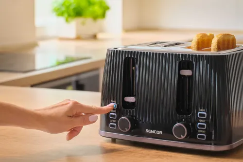 Toster Sencor STS 7541BK Ruszt do bułek Rozmrażanie 1860W