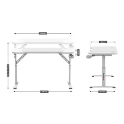 Biurko gamingowe HUZARO Hero 2.6 Biały