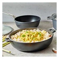 DE BUYER Choc Extreme Głęboka 24 cm czarna - patelnia nieprzywierająca