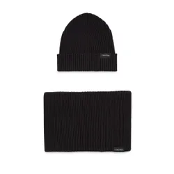 Calvin Klein GS eșarfă clasică din bumbac + Beanie K50k511021 CK Black BAX