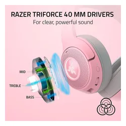 Беспроводные наушники с микрофоном Razer Kraken Kitty V2 BT Quartz