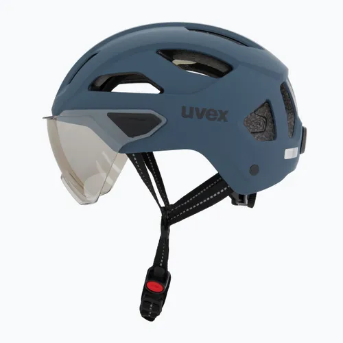 Kask rowerowy UVEX Stride Visor stone blue matt/lite mirror silver