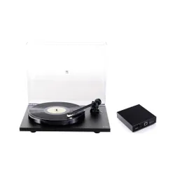 Gramofon REGA Planar 1 Czarny, Manualny,Napęd paskowy,Wkładka Rega,Pokrywa w zestawie,Prędkość odtw. 33 1/3,45 obr./min + Przedwzmacniacz gramofonowy REGA Fono Mini A2D