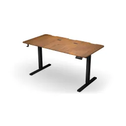 Biurko Endorfy Atlas L Electric Dark Wood 150cm Regulacja wysokości Ciemne drewno