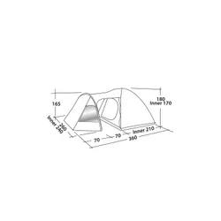 Namiot 4-osobowy Easy Camp Blazar 400 - steel blue