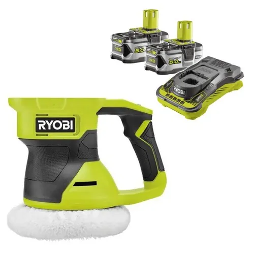 Polerka RYOBI RBP18150-0 + Akumulator RYOBI RC18150-250 5Ah 18V + Ładowarka
