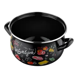 Garnek emaliowany z pokrywką EMALIA POLSKA PLESZEW LASAGNA 5,3 l