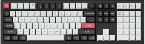 Klawiatura KEYCHRON Q6 HE Wireless Switch Gateron Double-Rail Magnetic Nebula Czarno-biało-czerwony
