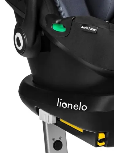 Fotelik samochodowy LIONELO Astrid i-Size z bazą Isofix 40-87 cm (0-13 kg) Czarno-szary