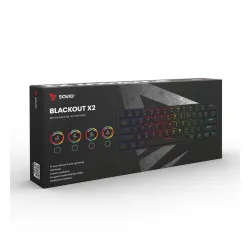 Klawiatura mechaniczna Savio Blackout X2 Outemu Blue Hot Swap Czarny