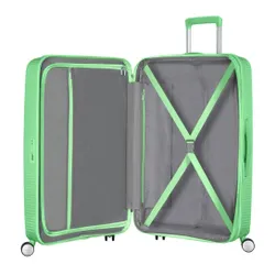 Большой расширяемый чемодан American Tourister Soundbox-spring green