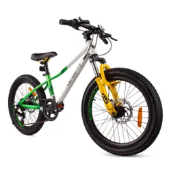 Rower dziecięcy SUN BABY Verdant Calix 20 dla chłopca Biało-zielono-żółty