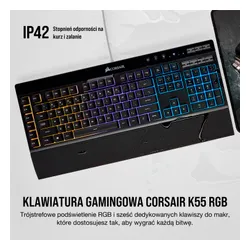 Klawiatura membranowa Corsair K55 RGB