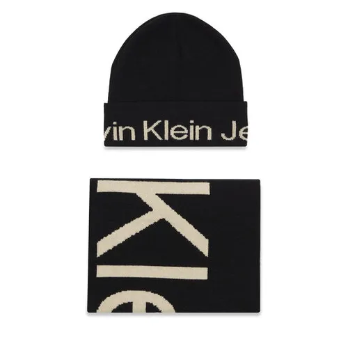 Calvin Klein Jeans Gifting Mono Beanie eșarfă și pălărie Set / eșarfă K60k611421 Negru BDS