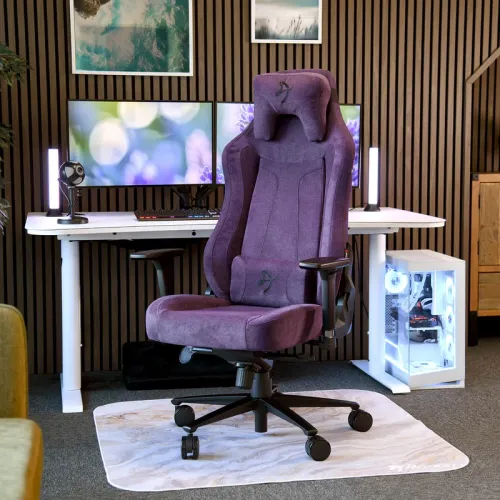 Fotel Arozzi Vernazza Soft Fabric Purple Gamingowy do 145kg Tkanina Fioletowy
