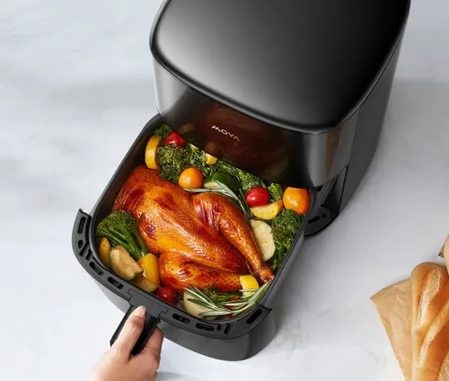 Air Fryer Frytkownica beztłuszczowa MOVA FD10S Pro Czarny 6l z okienkiem do obserwacji postępów gotowania