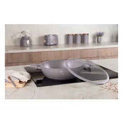 Płaski Garnek Tytanowy Z Pokrywą 28Cm Berlinger Haus Bh-8098 Taupe