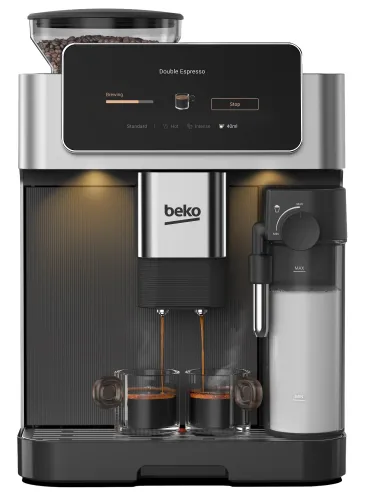 Ekspres BEKO CaffeExperto CEG8564X 50 programów ColdBrew Kawy mrożone 19 bar Stalowy młynek Zdalne sterowanie Inox