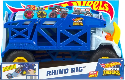 Samochód Hot Wheels Monster Truck Nosorożec Rhino Rig HFB13