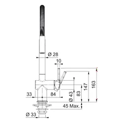 Bateria FRANKE Active Semi-Pro Spray 115.0653.407 Chrom