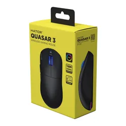 Myszka gamingowa Hator Quasar 3 bezprzewodowa 12000 dpi optyczna czarna