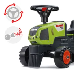 Falk Traktorek Baby Claas Axos 310 Zielony z Przyczepką od 1 roku